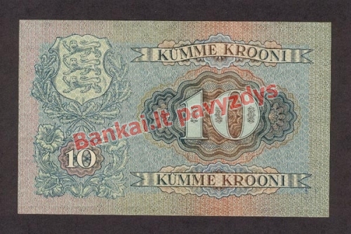 10 Kronų banknoto galinė pusė