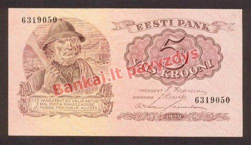 5 Kronų banknoto priekinė pusė