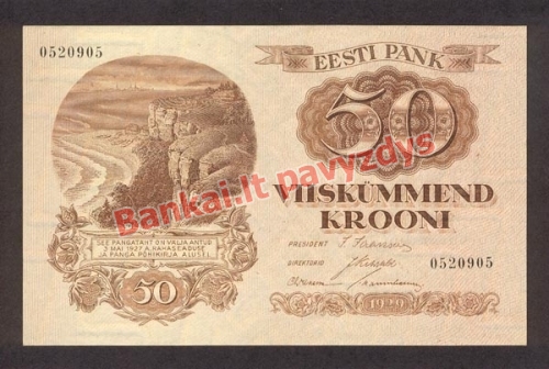 50 Kronų banknoto priekinė pusė