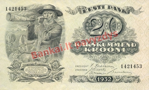 20 Kronų banknoto priekinė pusė
