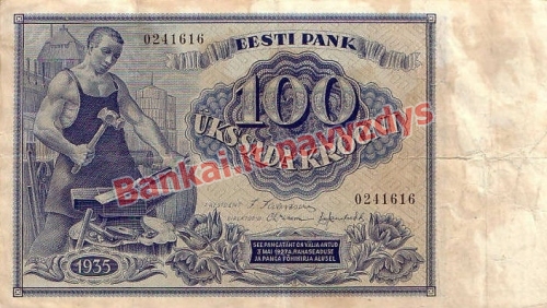 100 Kronų banknoto priekinė pusė