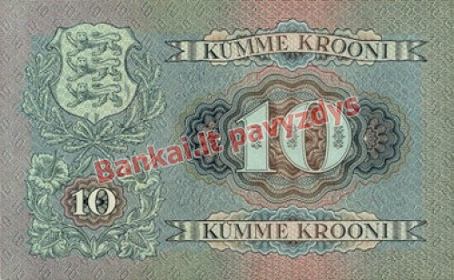 10 Kronų banknoto galinė pusė