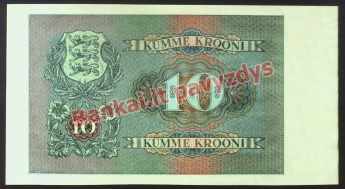 10 Kronų banknoto galinė pusė