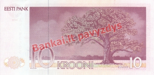 10 Kronų banknoto galinė pusė