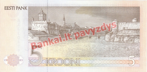 5 Kronų banknoto galinė pusė