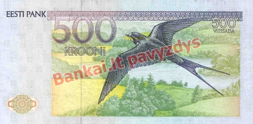 500 Kronų banknoto galinė pusė