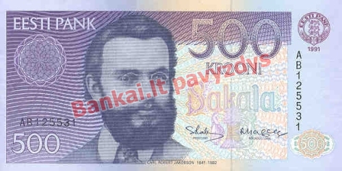 500 Kronų banknoto priekinė pusė