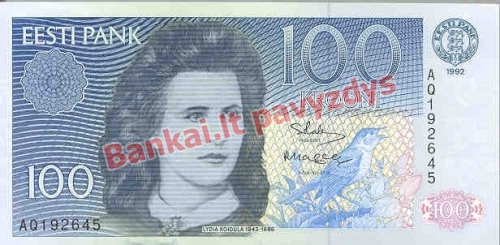 100 Kronų banknoto priekinė pusė