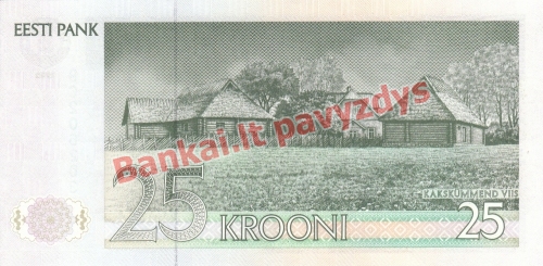 25 Kronų banknoto galinė pusė