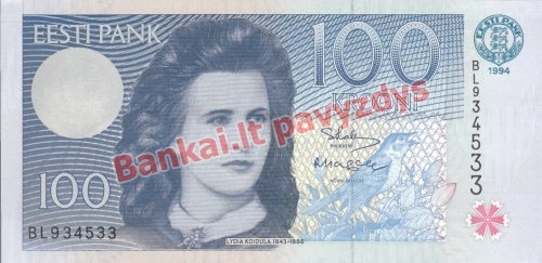 100 Kronų banknoto priekinė pusė