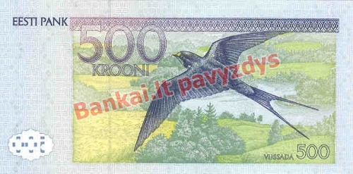 500 Kronų banknoto galinė pusė