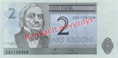 2 Kronų banknoto priekinė pusė