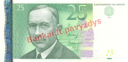 25 Kronų banknoto priekinė pusė