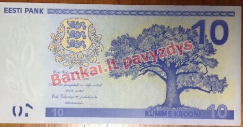 10 Kronų banknoto galinė pusė