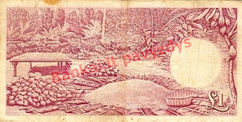 1 Svaro banknoto galinė pusė