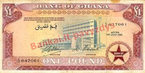 1 Svaro banknoto priekinė pusė