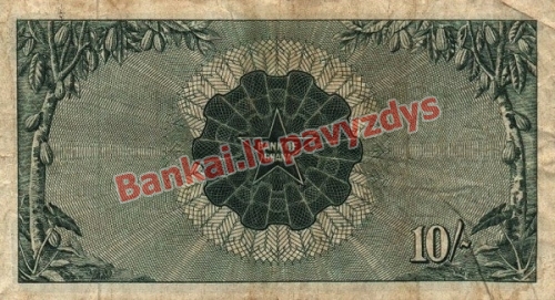 10 Šilingų banknoto galinė pusė