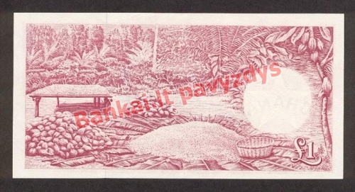 1 Svaro banknoto galinė pusė