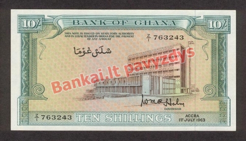 10 Šilingų banknoto priekinė pusė