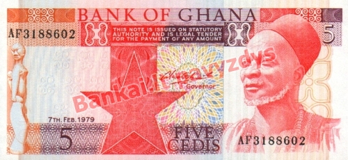 5 Sedžių banknoto priekinė pusė