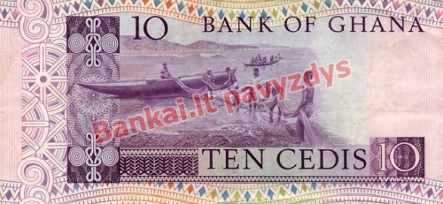 10 Sedžių banknoto galinė pusė