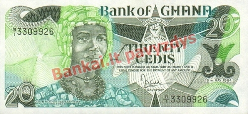 20 Sedžių banknoto priekinė pusė