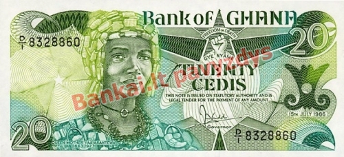20 Sedžių banknoto priekinė pusė