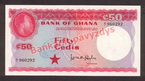 50 Sedžių banknoto priekinė pusė