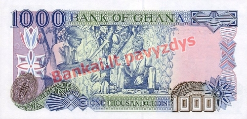 1000 Sedžių banknoto galinė pusė