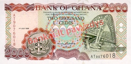 2000 Sedžių banknoto priekinė pusė