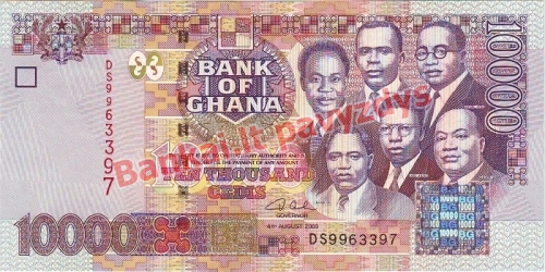 10000 Sedžių banknoto priekinė pusė