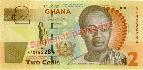 2 Sedžių banknoto priekinė pusė