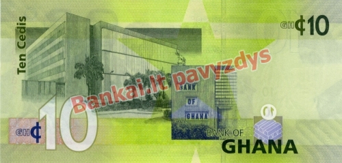 10 Sedžių banknoto galinė pusė