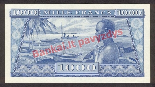 1000 Frankų banknoto galinė pusė
