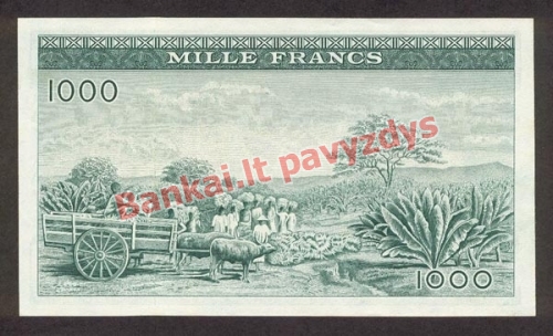 1000 Frankų banknoto galinė pusė