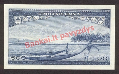 500 Frankų banknoto galinė pusė