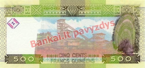 500 Frankų banknoto galinė pusė