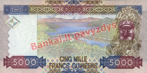 5000 Frankų banknoto galinė pusė