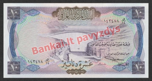 10 Dinarų banknoto priekinė pusė