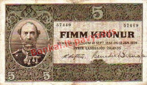 5 Kronų banknoto priekinė pusė