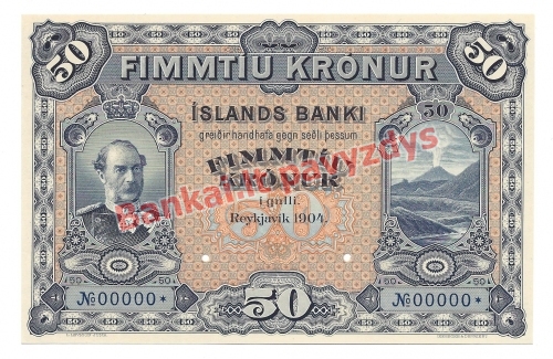 50 Kronų banknoto priekinė pusė