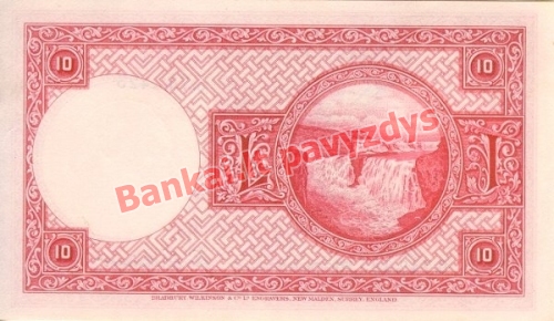10 Kronų banknoto galinė pusė