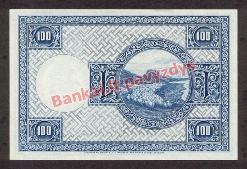 100 Kronų banknoto galinė pusė