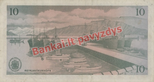 10 Kronų banknoto galinė pusė