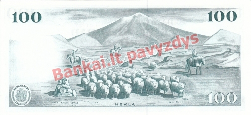 100 Kronų banknoto galinė pusė