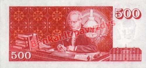 500 Kronų banknoto galinė pusė