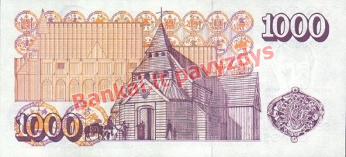 1000 Kronų banknoto galinė pusė