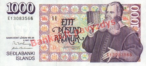 1000 Kronų banknoto priekinė pusė