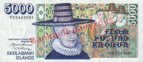 5000 Kronų banknoto priekinė pusė