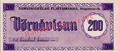 200 Kronų banknoto priekinė pusė